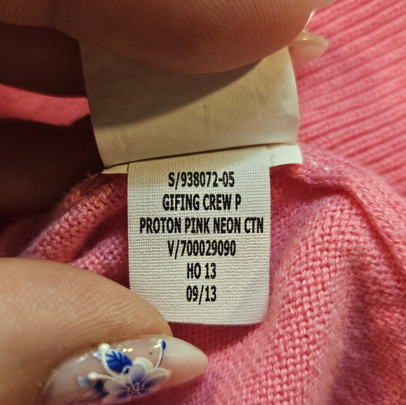 Old Navy Pink Sweater Size Large Cotton Long Sleeve Letter L Graphic - Picture 5 of 13